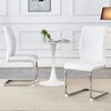 Sapphtopaz Modern Arch Dining Chairs PU Upholstered Kitchen Chairs with C-Shaped Legs Living Room Chair for Dining Room - 2 of 4