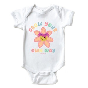 The Juniper Shop Mini Smiley Grow Your Own Way Baby Short Sleeve Bodysuit - 1 of 4