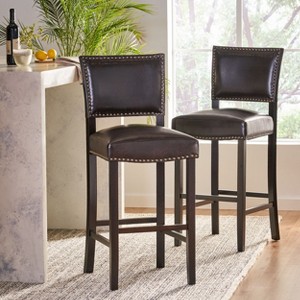 2pcs Modern Industrial Mayfield KD Barstool-Christopher Knight Home - 1 of 4
