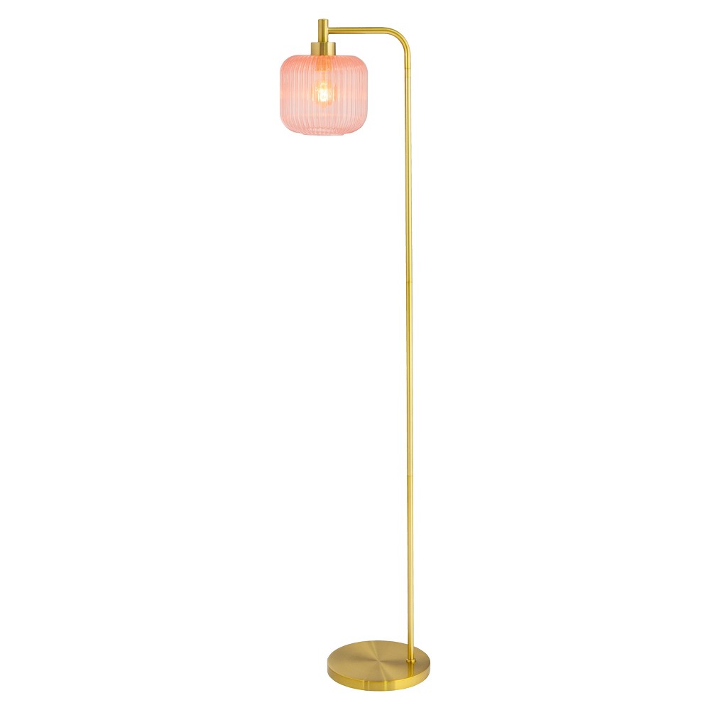 Photos - Floodlight / Street Light 63" Wyatt Globe Shade Floor Lamp Pink - River of Goods