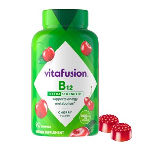 Vitafusion Extra Strength Vitamin B12 Gummy Vitamins - Cherry Flavored - 90ct - 1 of 4