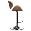 Sapphtopaz 1PC Adjustable Bar Stools with Bentwood Back, Swivel Counter Height Bar Stool with Upholstered, High Chair for Kitchen Island - 2 of 4