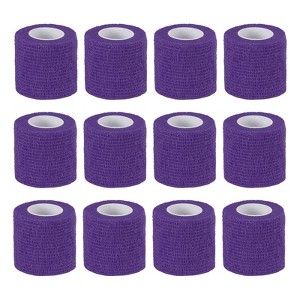 Unique Bargains Self-Adhesive Elastic Breathable Athletic Tapes 12 Rolls 2" x 177" - 1 of 4