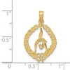 Black Bow Jewelry 14k Yellow Gold Framed Gymnast Pendant - 3 of 4