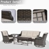 UPTIOT 5-Piece Steel Wicker Patio Conversation - 4 of 4