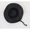 Anna-Kaci Wide Brim Straw Sun Hat with Chin Strap and Black Cord Detail for Outdoor Protection and Stylish Shade - 4 of 4