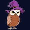 Junior's Design By Humans Owl Witch Halloween T Shirt By thebeardstudio T-Shirt - 2 of 3
