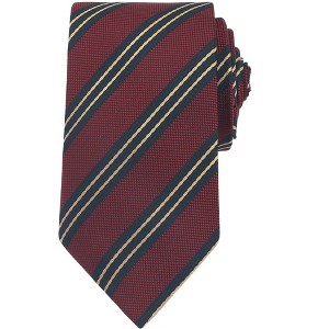 INSPIRE CHIC Men's Stripe Self-Tied Skinny Silk Slim Necktie for Graduation Wedding Party Uniforms 1Pc - 1 of 4