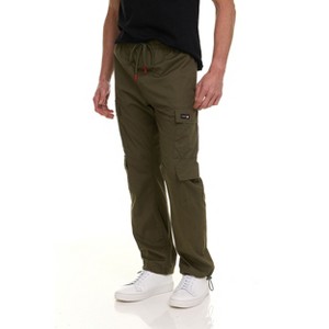 Canada Weather Gear Men’s 4-Pocket Lightweight Cargo Pants – Elastic Waistband with Drawstring, Adjustable Hem, Relaxed Fit - 1 of 4
