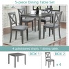 5-Piece Dining Set with Wooden Table and 4 Chairs - 3 of 4