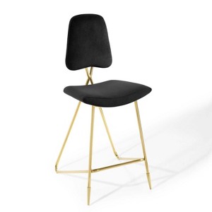 Modway Ponder Performance Velvet Bar Stool - 1 of 4