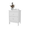 FM FURNITURE Nogales NightStand with 2 Drawers, Withe - 4 of 4