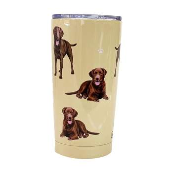 E & S Imports 7.0 Inch Labrador Chocolate Serengeti Tumbler Hot Or Cold Beverages Tumblers