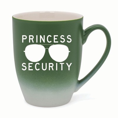 Elanze Designs Princess Security Two Toned Ombre Matte 10 ounce New Bone China Coffee Tea Cup Mug, Green and White