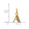 Black Bow Jewelry The Chloe Mini Diamond Accent initial A Pendant in 14k Yellow Gold - 4 of 4