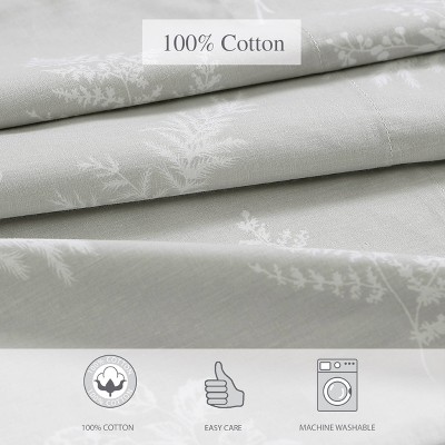 Twin Blue Cotton Percale Deep Pocket Sheet Set