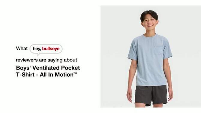 Boys&#39; Ventilated Pocket T-Shirt - All In Motion™, 2 of 7, play video