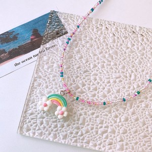 MyKids-USA Cute Children’s Butterfly Heart Clavicle Necklace Dopamine Girl Jewelry - 1 of 1