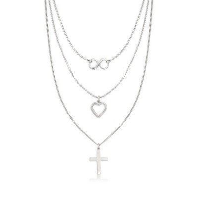 Ross-Simons Italian Sterling Silver Symbol Layered Necklace