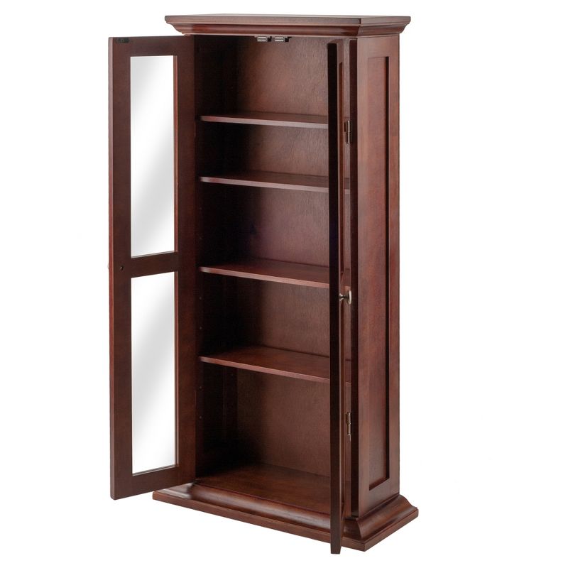 Dvd-Cd Cabinet - Antique Walnut - Winsome, 3 of 8
