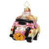 Christopher Radko Company 4.0 Inch Blissful Buggy Dated 2018 Ornament Limo Wedding Marriage Auto Tree Ornaments - 2 of 3