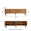 LOVSON 70.8'' Mid-Century TV Stand,with 4 Cabinet Storage Media Console, Wooden Entertainment Center for 55+ Inch TVs, for Living Room,Natural - 3 of 4