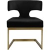 Meridian Furniture Alexandra Black Velvet Dining Chair - 3 of 4