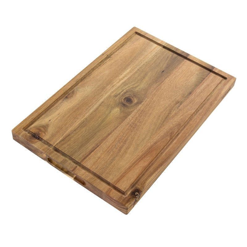 Kenmore Archer 21 Inch Acacia Wood Cutting Board with Groove Handles, 1 of 9