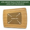 TackView Cutting Board, Bamboo Cutting Board with Juice Groove,  Knife Friendly Chopping Board,30*20*0.8in,Oil injection - 4 of 4