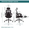 ALEXOUN High-Back Mesh Rolling Swivel Reclining Home Office Chairs with Wheels,Comfortable Headrest,Lumbar Support,for Home,Office,Student - 3 of 4