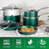 Granitestone 17 Pc Nonstick Cookware Set with Knife Set and Bamboo Cutting Board - 2 of 4
