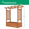 Karl Home Outdoor Wood Planter Box with Trellis - 2 of 4