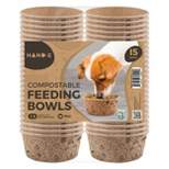 Hand-E Compostable and Disposable Feeding Bowls for Dogs & Cats