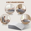 ChicFurnit Bed Pillows Wedge Pillow for Sleep Apnea and Back Pain Relief Memory Foam Pillow for Bedroom Use, White, 23.62"*23.62"*15.75" - 4 of 4