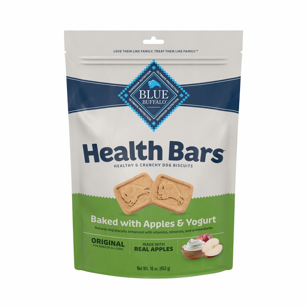 Photos - Dog Food Blue Buffalo Health Bars Natural Crunchy Dog Treats Biscuits with Apple & 