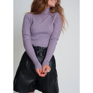 Women's STRETCH-KNIT TURTLENECK SWEATER - Q2 - 1 of 2