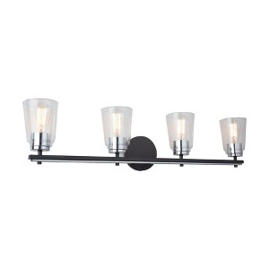 Artcraft Lighting Essex 4 - Light Vanity in  Black/Chrome - 1 of 4