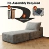 Convertible Sleeper Chair with Pillow,Back Support, Comfy Floor Sofa Lounge for Living Room Bedroom, Single sofa,Grey - image 2 of 4