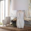 Uttermost Malena Glossy White Table Lamp – Ceramic and Steel with Fabric Shade - 3 of 4
