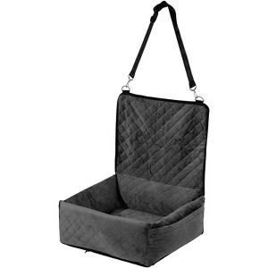VEVOR Dog Car Seat, Dog Booster Seat for Car with A Storage Pocket, Clip-On Safety Leash, Sponge and PP Cotton Filling, Dog Car Bed - 1 of 4