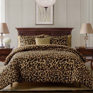 VCNY 8pc Cheetah Reversible Comforter Set - 1 of 4