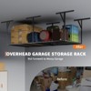 Garage Overhead Storage Racks 600Lbs Capacity, Ceiling Racks with Stable Triangle Support, Adjustable Garage Storage Organization System, Black - 4 of 4