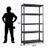 LunaLulinlk 72" H Adjustable Garage Shelves,Metal Utility Storage Organizer Racks for Kitchen, Black - 3 of 4