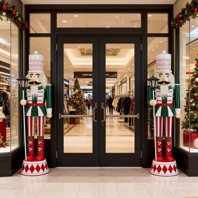 Rbied 62 in. H Classic Metal Christmas Nutcracker for Indoor Outdoor Holiday Standing Decor (1-Pack)