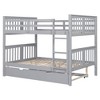 ORRD Full over Full Bunk Bed with Twin Trundle and Ladder, Gray – Space-Saving Bedroom Solution - 3 of 4