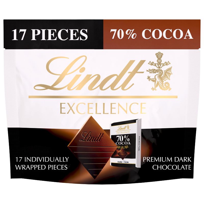 Lindt Excellence 70% Dark Chocolate Candy Pouch - 6oz, 1 of 5