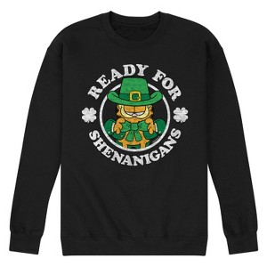 Men's - Garfield - Ready for Shananigans St. Patrick's Day Graphic Fleece Sweatshirt - 1 of 4