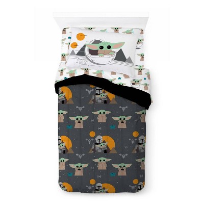 Twin Star Wars The Mandalorian Bed In, Baby Yoda Bedding Set Queen