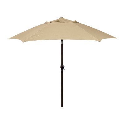 9' X 9' Aluminum Market Patio Umbrella With Crank Lift And Push Button ...