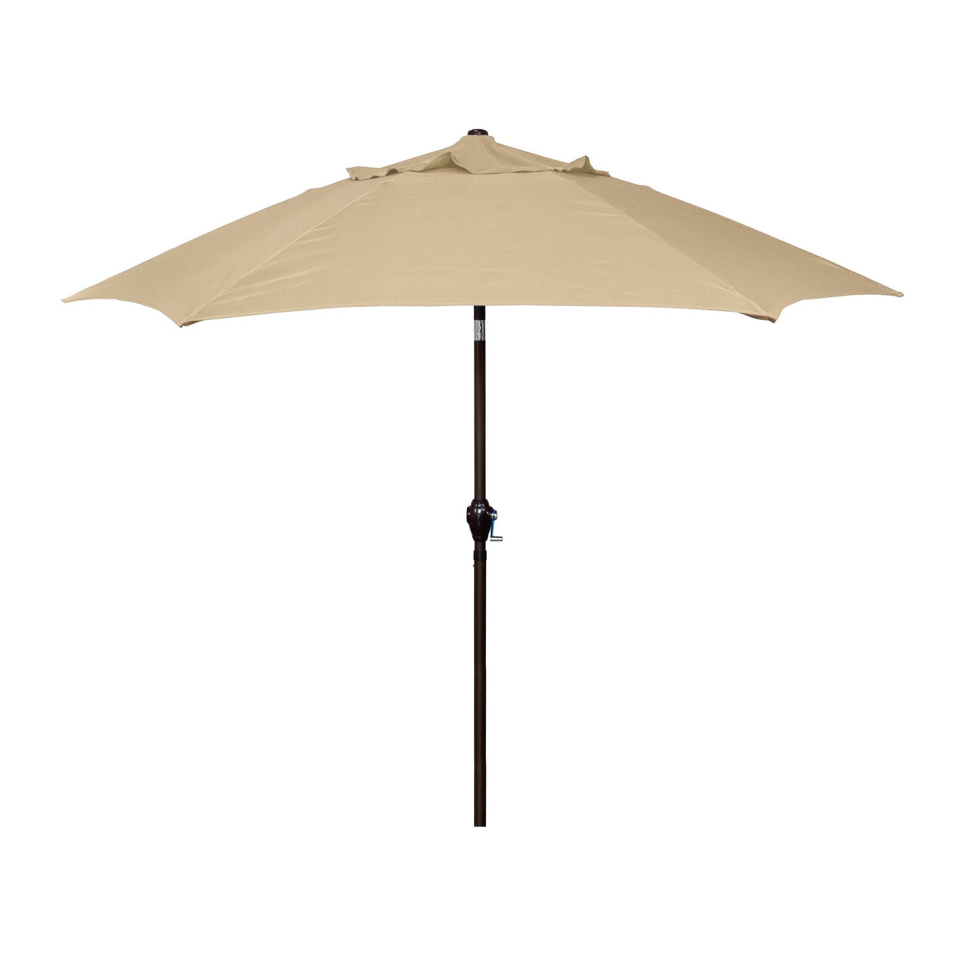 9' x 9' Aluminum Market Patio Umbrella with Crank Lift and Push Button Tilt